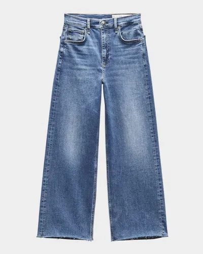 Rag & Bone Epic Andi High-rise Wide Ankle Jeans In Scout