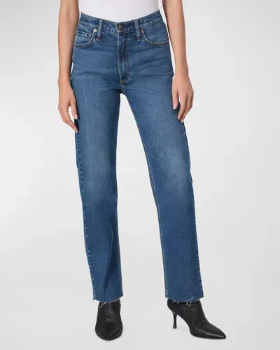 Rag & Bone Harlow Mid-rise Ankle Straight Jeans In Nova