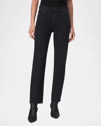 Rag & Bone Harlow Mid-rise Ankle Straight Jeans In Sirin With Jewel