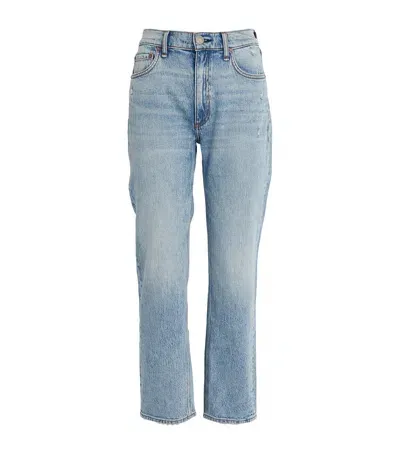 Rag & Bone Harlow Mid-rise Straight Jeans In Blue