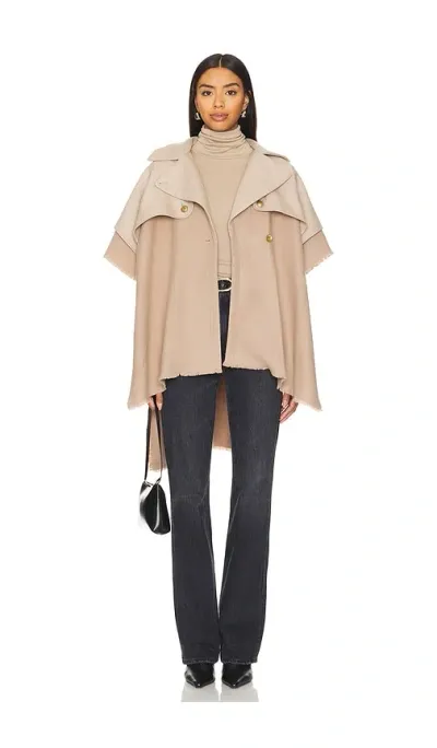 Rag & Bone Ingrid Poncho In Mahogany