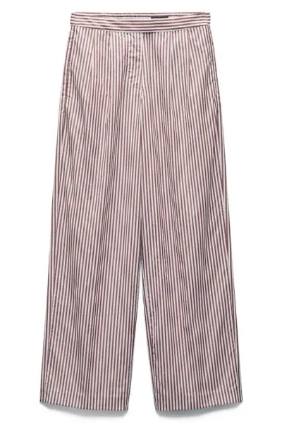 Rag & Bone Brown Lacey Trousers In Thin Brown Stripe