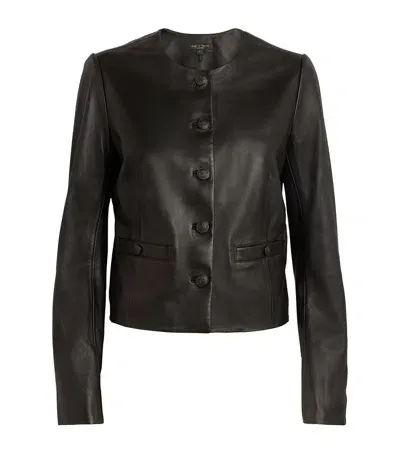 Rag & Bone Lambskin Carmen Blazer In Black