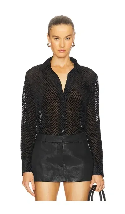 Rag & Bone Lila Shirt In Black