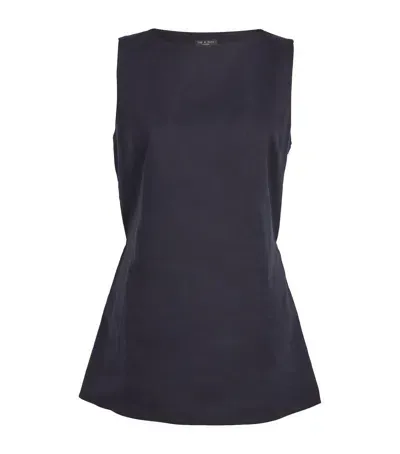 Rag & Bone Linen-blend Holland Blouse In Navy