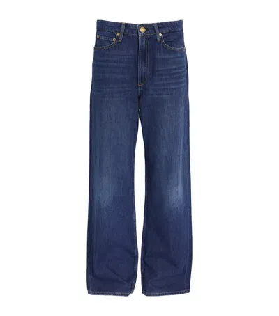 Rag & Bone Logan Mid-rise Wide-leg Jeans In Blue