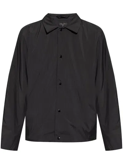 Rag & Bone Logo-patch Shirt Jacket In Black