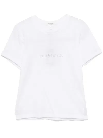 Rag & Bone Logo-stud T-shirt In White