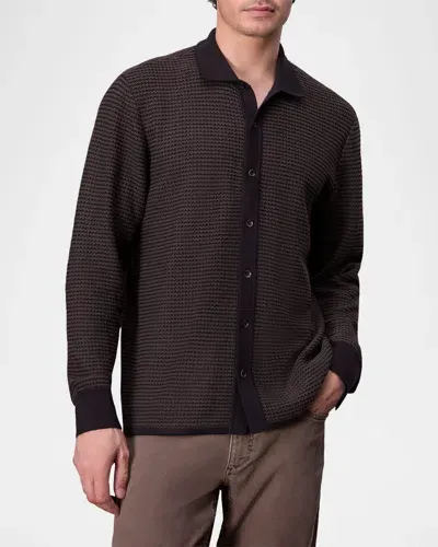 Rag & Bone Men's Hayes Classic Fit Button Up Shirt In Slate Brown