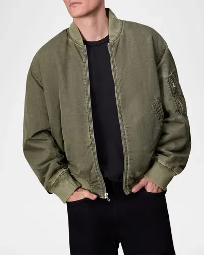 Rag & Bone Men's Manston Nylon Bomber Jacket In Army