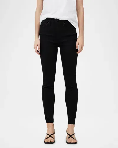 Rag & Bone Nina High-rise Skinny Jeans In Black