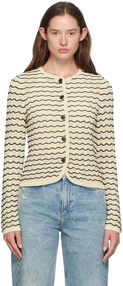 Rag & Bone Off-white Elisa Cardigan In Turtledove