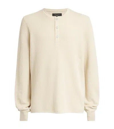 Rag & Bone Organic Cotton Henley Top In Beige