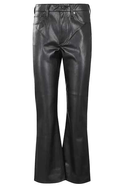 Rag & Bone Mid-rise Straight-leg Trousers In Black