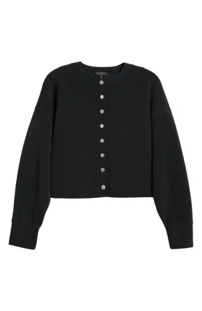 Rag & Bone Abby Scuba Knit Cardigan In Black