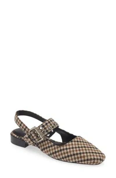 Rag & Bone Astra Slingback Flat In Tan Multi