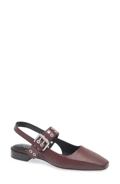 Rag & Bone Astra Slingback Flat In Wine