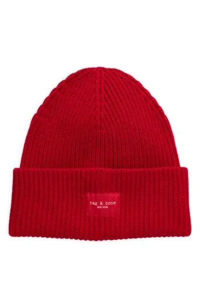 Rag & Bone Red Blake Beanie