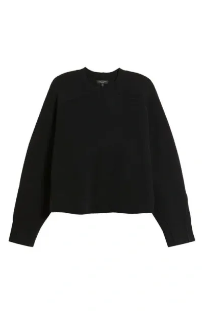 Rag & Bone Bridget Crewneck Wool Blend Sweater In Black