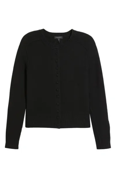 Rag & Bone Bridget Wool Blend Cardigan In Black