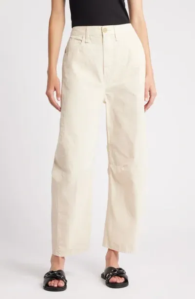 Rag & Bone Charlie Cotton Straight Leg Pants In Ivory