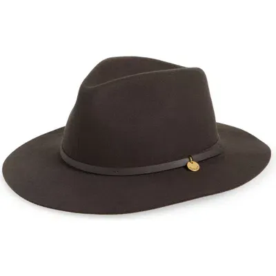 Rag & Bone City Felt Wool Fedora In Dark Espresso