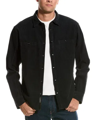 Rag & Bone Black Gus Shirt In Grey