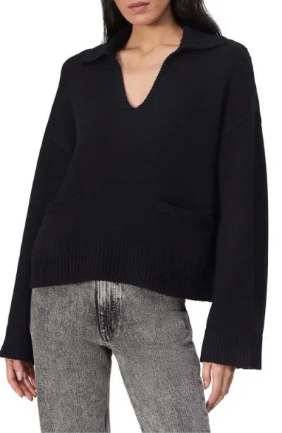 Rag & Bone Danica Wool & Cashmere Polo Sweater In Black