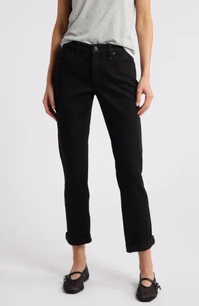 Rag & Bone Dre Low-rise Slim Boyfriend Jeans In Black