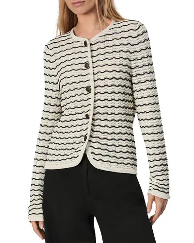 Rag & Bone Elisa Stripe Cardigan Turtledove