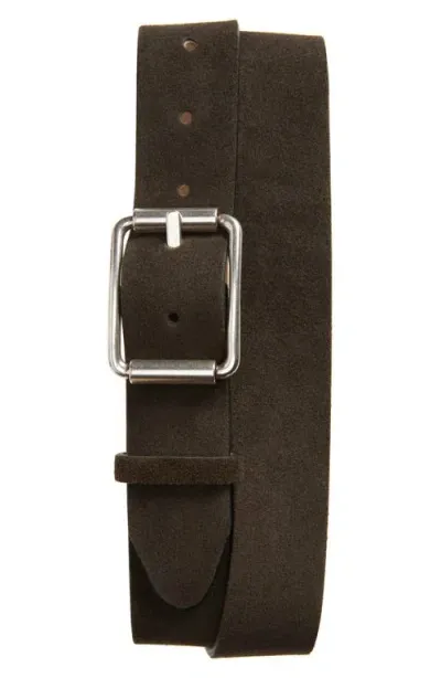 Rag & Bone Evan Suede Belt In Coffee Suede