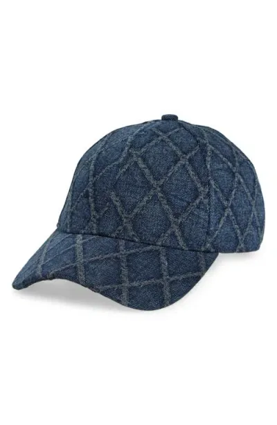 Rag & Bone Harlow Denim Baseball Cap In Karina Quilted