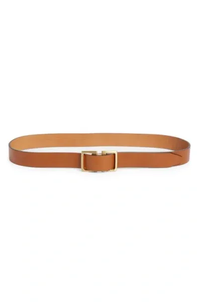 Rag & Bone Harlow Grainy Leather Belt In Tan