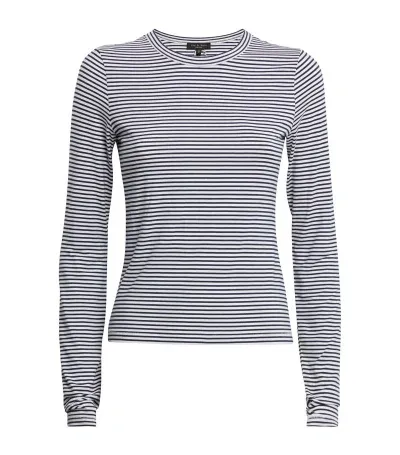 Rag & Bone Long-sleeve Striped T-shirt In Black