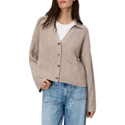 Rag & Bone Maud Boxy Cashmere Cardigan In Oatmeal