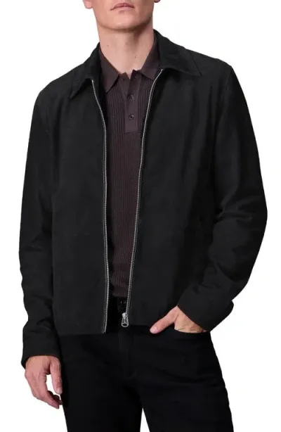 Rag & Bone Melrose Suede Jacket In Black