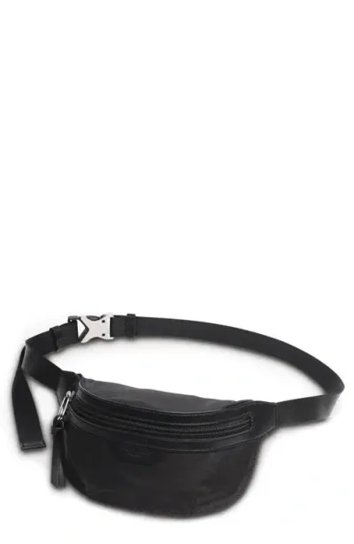 Rag & Bone Women's Mini Commuter Nylon Belt Bag In Black