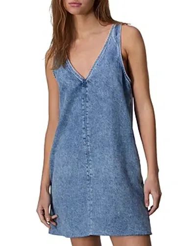 Rag & Bone Naia Sleeveless Denim Minidress In Mari