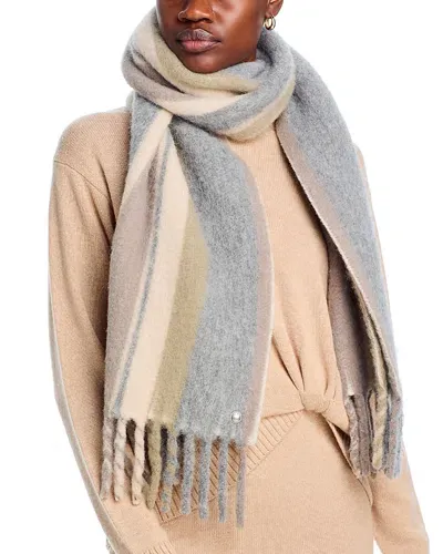 Rag & Bone Siobhan Alpaca & Wool Blend Scarf In Gray/tan