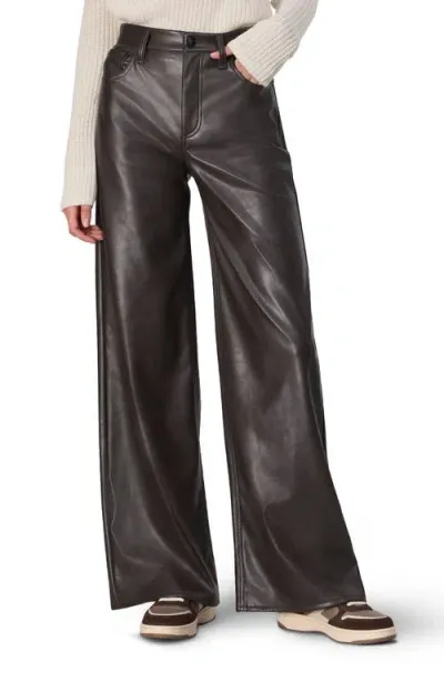 Rag & Bone Sofie Faux-leather Pants In Dark Brown