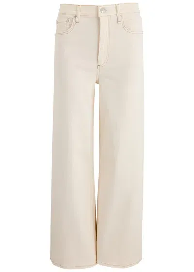 Rag & Bone Sofie Wide Leg Ankle Jeans In Ecru