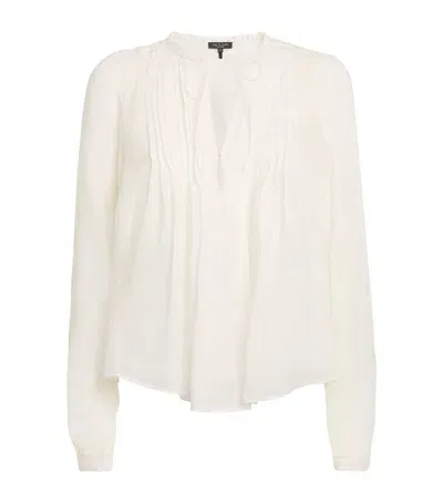 Rag & Bone Ramie Amaris Blouse In White