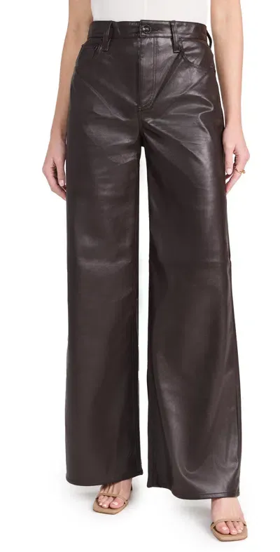 Rag & Bone Sofie Faux Leather Pants Dkbrw