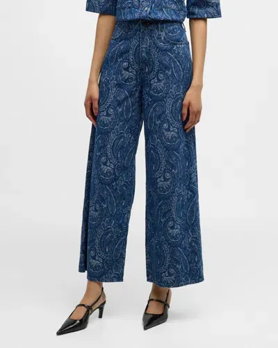 Rag & Bone Sofie Printed Crop Jeans In Indpaisley