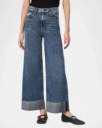 Rag & Bone Sofie Wide-leg Cuffed Jeans In Leland