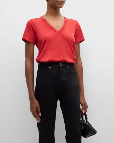 Rag & Bone The Slub Vee In Red