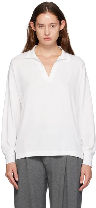 Rag & Bone White 'the Knit V-neck' Polo In Wht