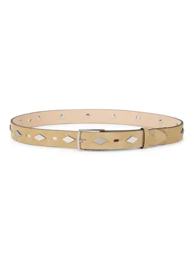 Rag & Bone Women's Colin Studded Belt In Light Sand