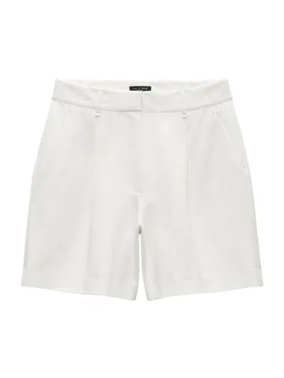 Rag & Bone Irina Mid-rise Tailored Shorts In White