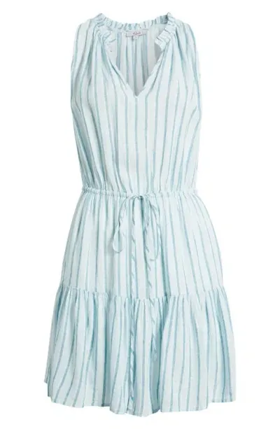 Rails Albany Stripe Tiered Linen Blend Dress In Multi